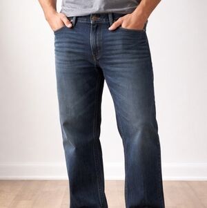 Lee Men's Relaxed Fit Blue Jeans